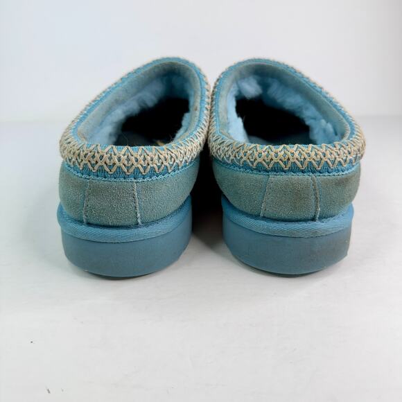 UGG Tasman Slippers Suede Lined Moccasin Shoes Deep Ice Teal Blue Womens Size 11 - Picture 4 of 10
